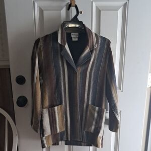 Bon Worth Women's Multicolor Striped Blazer